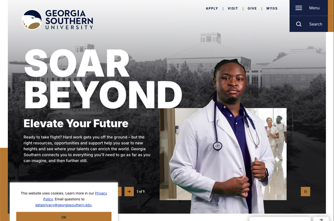 Georgia Southern University Website Redesign by Carnegie