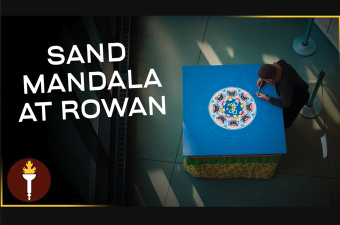 Sand Mandala Demonstration at Rowan University by Rowan University
