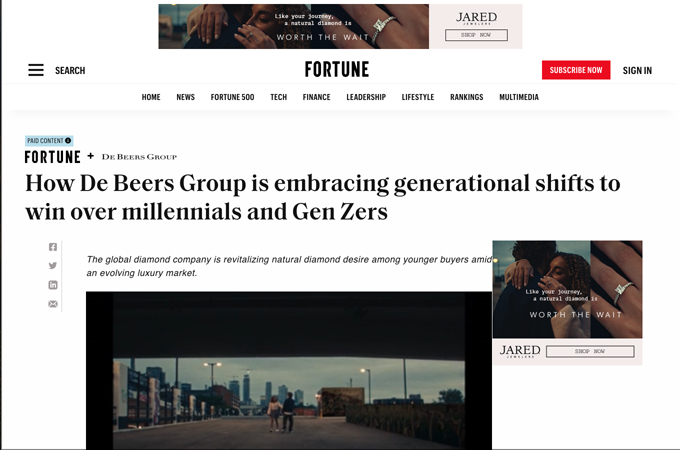 How De Beers Group is embracing generational shifts to win over millennials and Gen Zers by Fortune Brand Studio