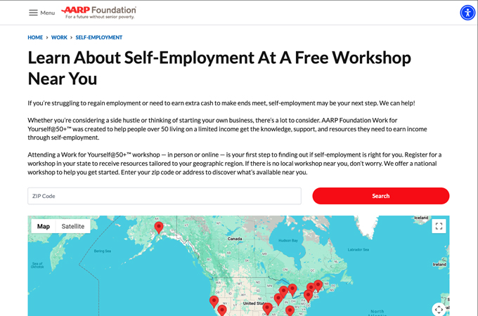 Helping Older Adults Learn About Self-Employment By Attending a Workshop by AARP Foundation