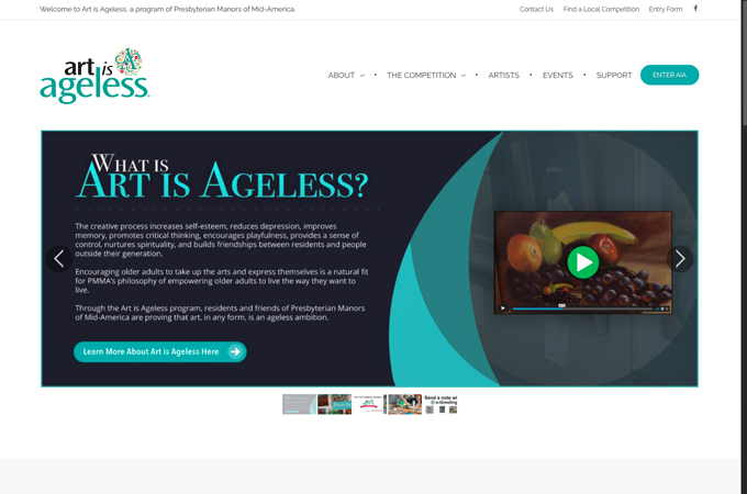 Art is Ageless Website by PMMA (Presbyterian Manors of Mid-America®)