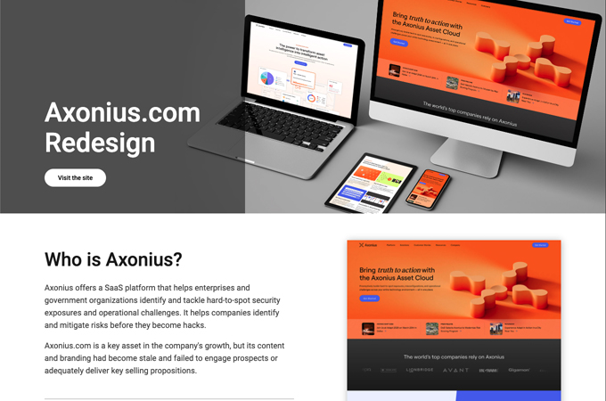 Axonius.com Redesign by Rebellion Design Co.