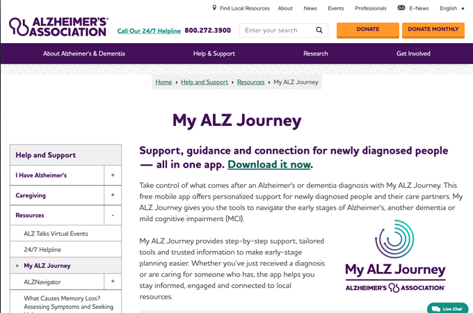 My ALZ Journey - A mobile app for people who have been newly diagnosed with early-stage dementia and their care partners by Citizen Tech Collective