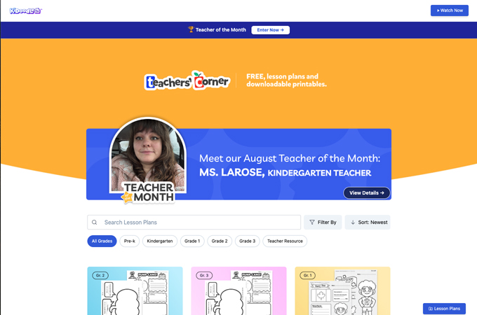 Teacher's Corner Powered By Kidoodle.TV by A Parent Media Co. Inc.