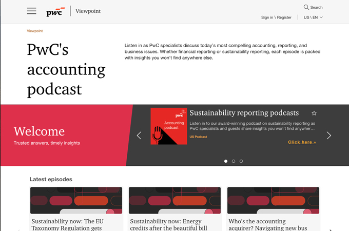 PwC's accounting podcast by PwC