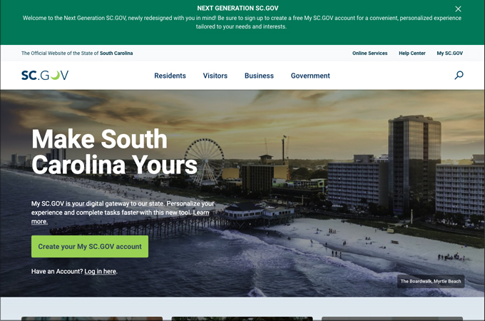 Next Generation SC.gov by Tyler Technologies
