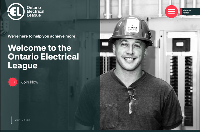 Ontario Electrical League - New Website by raisin Digital