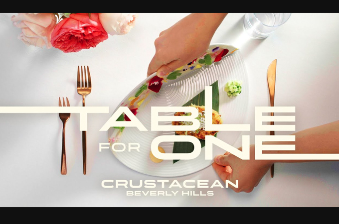 Table for One – Crustacean Beverly Hills by Stage3 Agency