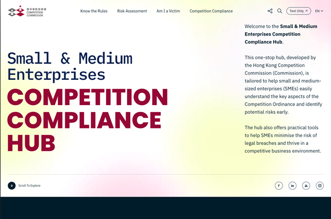 Small & Medium Enterprises Competition Compliance Hub by Hong Kong Competition Commission