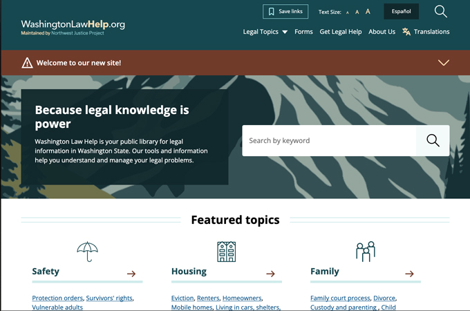 Washington Law Help by Gravity Works Design & Development