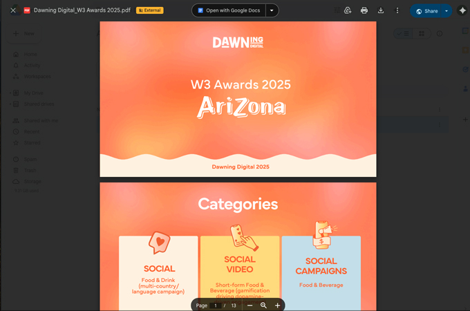 AriZona Takes Over Europe by Dawning Digital