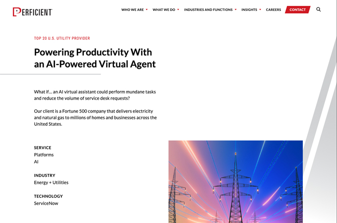Top 20 U.S. Utility Provider Success Story by Perficient