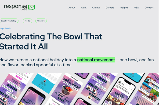 Playa Bowls National Acai Day by Response Labs