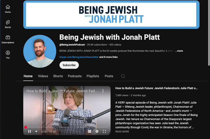 Being Jewish with Jonah Platt by Rainbow Creative LLC