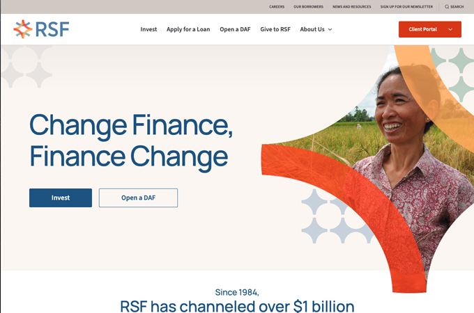RSF Social Finance Website Redesign by AGP (Allegiance Group + Pursuant)