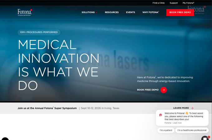 Fotona Website Redesign by SPINX Digital