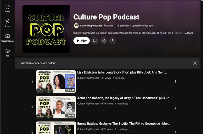 Culture Pop Podcast by MEG Productions, Inc