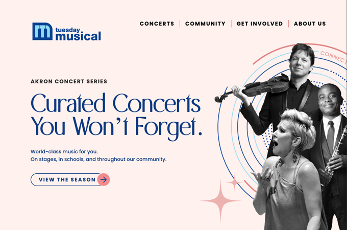 Tuesday Musical Website by TRIAD