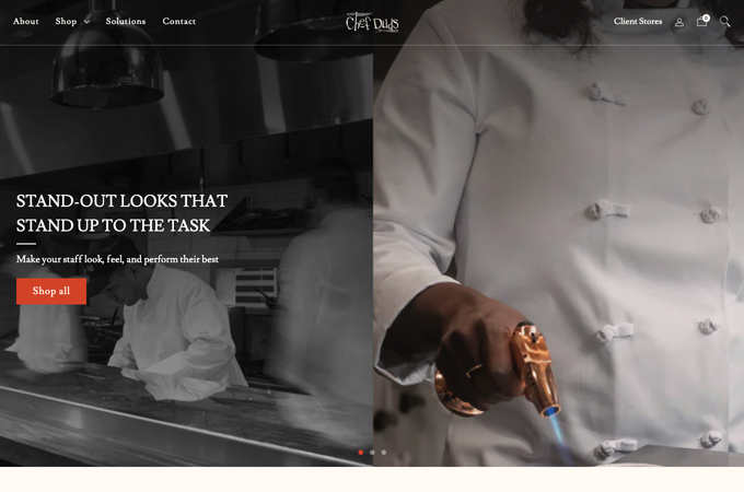 Chef Duds Website by Brown Bag Marketing, Inc