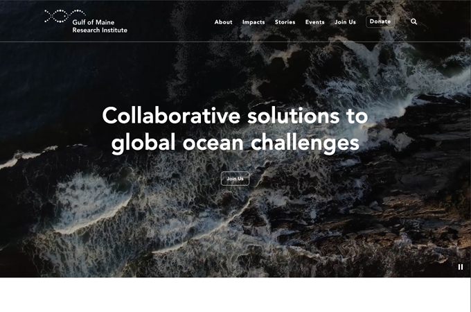 Gulf of Maine Research Institute Website by Upswell