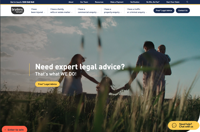Brydens Lawyers - launching an objective-based user experience on a headless CMS by G Squared