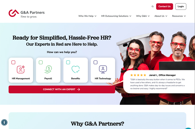 G&A Partners Website Enhancement by Wpromote