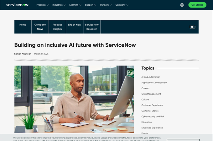 AI Voice Input for the ServiceNow Platform by ServiceNow