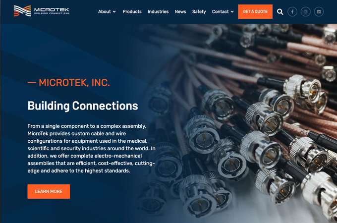 MicroTek Website Redesign by Comm Ink