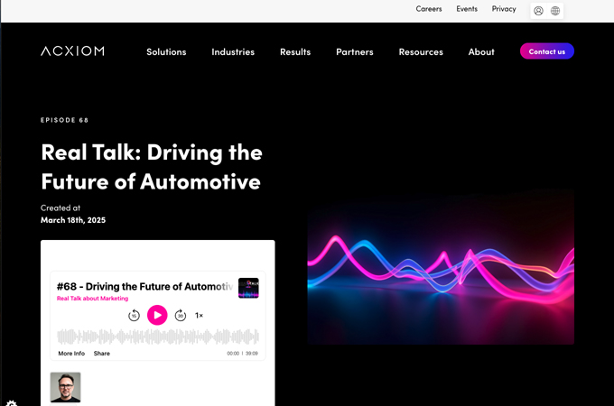 Real Talk about Marketing Episode 68: Driving the Future of Automotive by Acxiom LLC