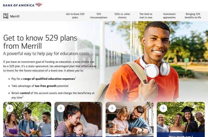Get to Know 529 Plans from Merrill Microsite by Bank of America - Enterprise Creative Solutions