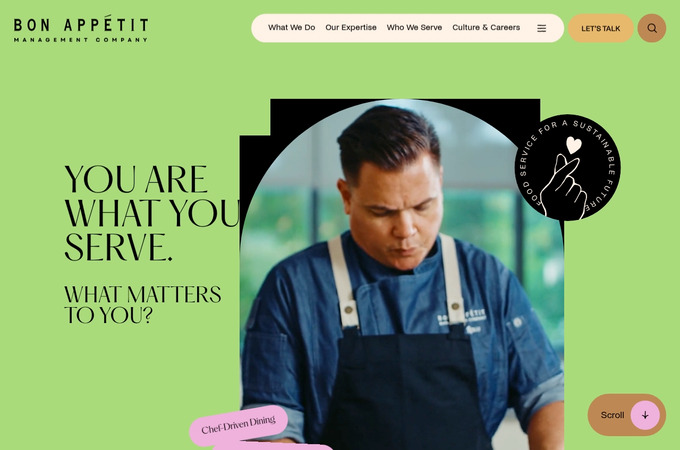 Bon Appétit Management Company Website Redesign by eDesign Interactive