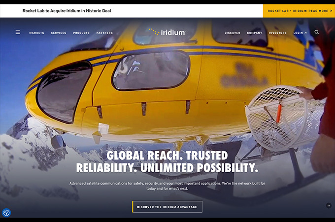 Iridium Website Redesign by Interactive Strategies