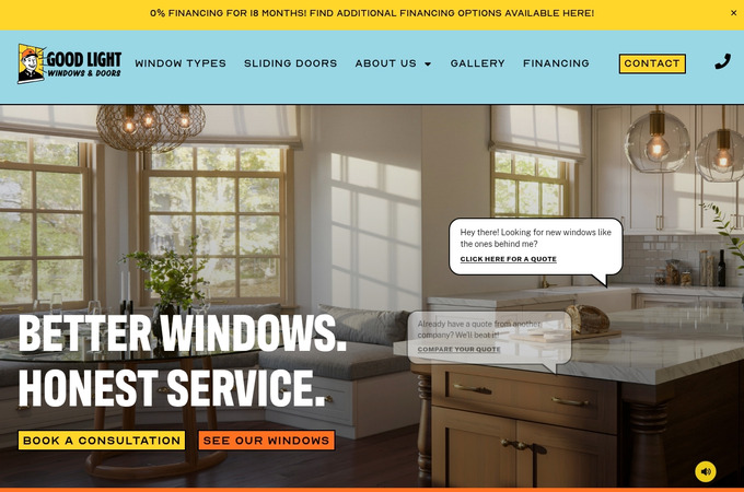 Good Light Windows Website by Tribu Creative