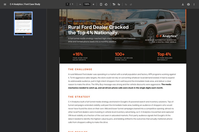 From Single Digits to Triple Digits: Rural Ford Dealer and AI Max by C-4 Analytics