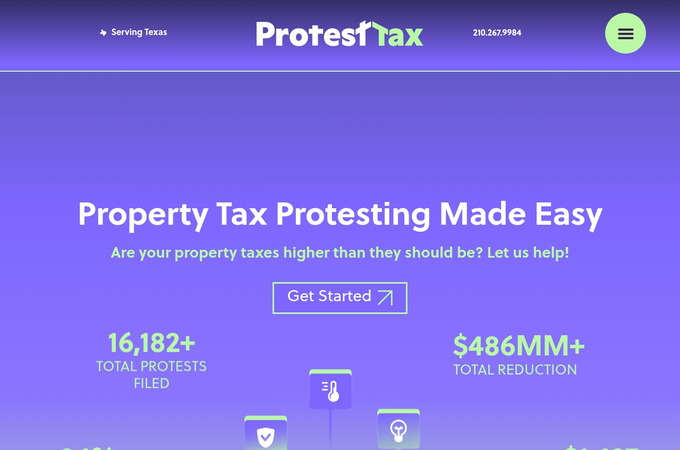 Protest Tax Website by Tribu Creative