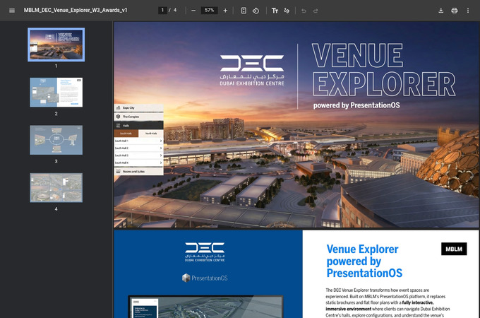 Dubai Exhibition Center: Venue Explorer by MBLM