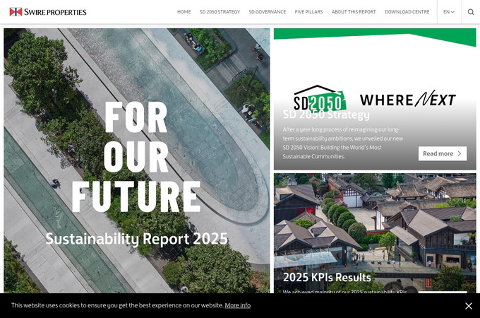 Swire Properties Sustainability Report 2025 by ONEPAGE by Onebox Creative Limited