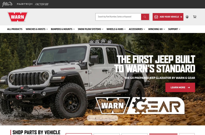 WARN Winch Website by Dogs of Design Studio, Inc.