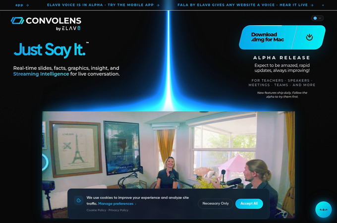 CONVOLENS: Turning Lectures and Discussions Into Structured Notes, Insights, & Visual Summaries in Real Time by ELAV8.ai
