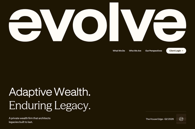 Evolve Private Wealth by Milkshake Studio