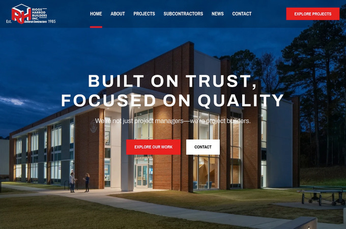 Custom Web Design & WordPress Development for a Commercial Construction Firm by TheeDigital