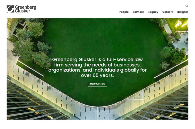 Greenberg Glusker Website by Great Jakes
