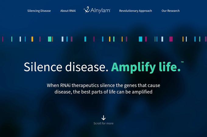 Silence Disease, Amplify Life Campaign Website by Alnylam Pharmacuticals