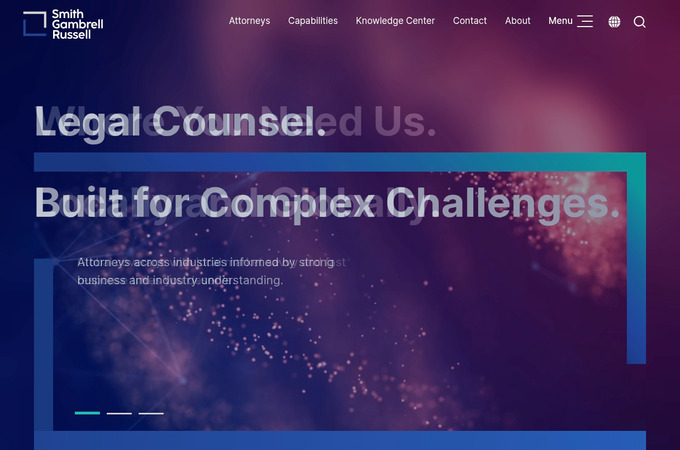 Smith Gambrell Russell Website by Firmseek