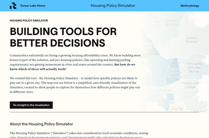 Housing Policy Simulator by Graphicacy