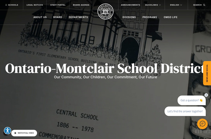 Ontario-Montclair School District by Finalsite