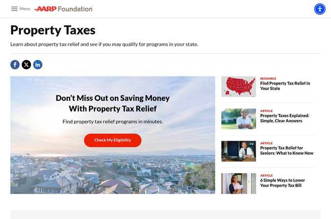 Reimagining Property Tax-Aide: A User-First Approach - Turning an Eligibility Screening Hurdle Into a Seamless, Accessible Digital Journey by AARP Foundation
