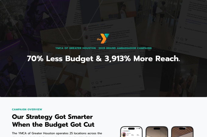 YMCA of Greater Houston 2025 Brand Ambassador Campaign by Love Advertising