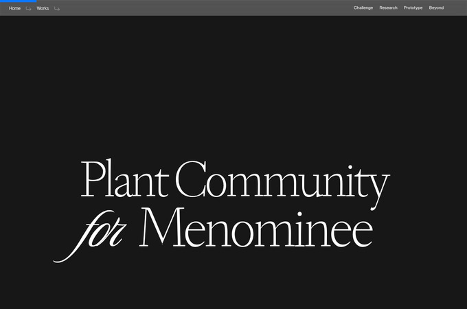 Plant Community for Menomonee by School of Human Ecology – UW–Madison