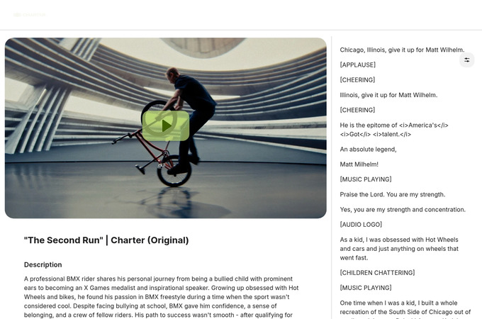 The Second Run by Charter